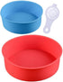 Round Silicone Cake Mold Baking Bakeware Pan - 6 Inch and 8 Inch - Set of 2 - BPA Free - Kitchen Baking Tool with Egg White Separator...