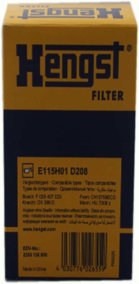 Hengst E115H01 D208 Oil Filter...