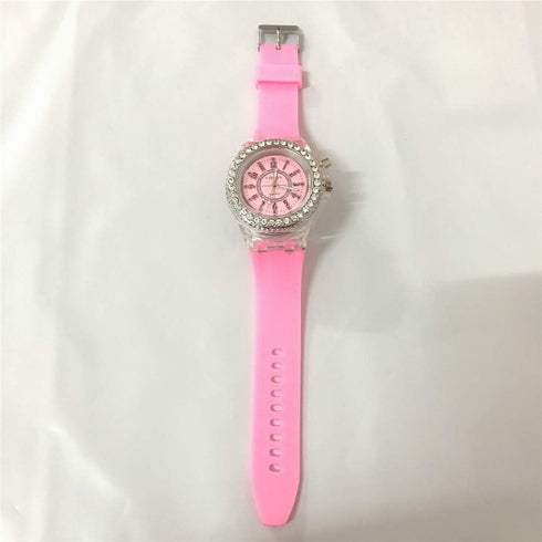 CdyBox Silicone Bling Watch LED Luminous Colorful Lights Sport Watches Girls Boys Wristwatch...