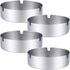 Pack of 4 Ashtray Round Stainless Steel Cigarette Ashtray Set for Hotel, Restaurant, Outdoors and Indoor...