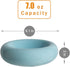 6.1 Inch Cat Bowls, 7 oz Ceramic Cat Food Bowl, Whisker Fatigue Relief Cat Bowl, Anti-Vomiting, Protect Spine, Perfect for Indoor Cats?Blue?...