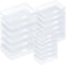 18Pcs Mini Storage Containers, Mixed Sizes Small Rectangular Clear Plastic Storage Containers Box with Hinged Lid for Beads, Organizie Tiny Items,...