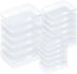 18Pcs Mini Storage Containers, Mixed Sizes Small Rectangular Clear Plastic Storage Containers Box with Hinged Lid for Beads, Organizie Tiny Items,...