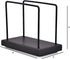NIRMAN Acacia Wood Base Iron Standing Napkin Napkin Holder for Kitchen & Dining Tables, Indoor & Outdoor Use (Black) (6" x 3" x 5")...
