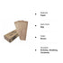 100 Pack 100% Brown Kraft Paper Bags, 2.75 x 10 inches Brown Plain Bag Kitchen Cutlery Utensils Holder...