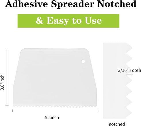 adhesive spreader notched Glue Spreader adhesive barrier spreader plastic trowel notched 3/16 Inch Inch Tooth, Hardwood Flooring Spreader spread e...