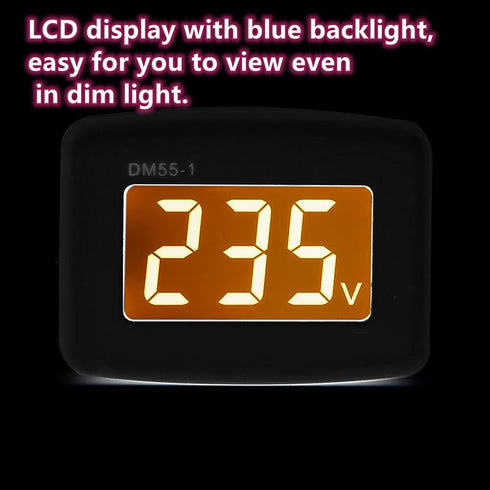 Diyeeni 1Pcs Plugin LCD Digital AC 80300V Voltmeter DM551 110V/220V Household Electrical Instruments Voltage Testers for US Plug...