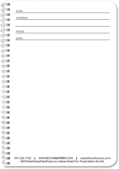 BookFactory NotRight (Left-Handed) Notebook/Lefty Notebook 120 pages 6" x 9" Wire-O (JOU-120-69CW-A-(NotRightHand))...
