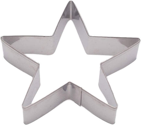 Star Cookie Cutters - Set of 5 Stainless Steel Stars - Five-Pointed Biscuit Molds for Fondant Cake & Cookies...