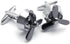 Plane Airplane Aircraft Propeller Mens Shirts Cufflinks Wedding, Black Silver, 1 Pair Set...
