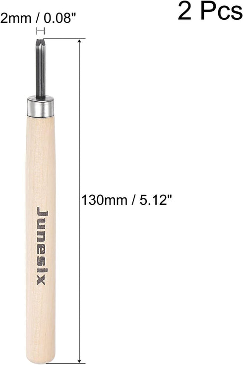 uxcell Wood Carving Knife Tools Chisels, 2mm 50# Carbon Steel Small Triangle Sculpting Graver for DIY Craft Sculpture Carpenter Beginners Experts,...