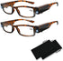 Bright LED Readers with Lights Reading Glasses Lighted Magnifier Nighttime Reader Compact Full Frame Eyewear Clear Vision Unisex Clear Vision Ligh...