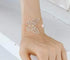 ELABEST Glitter Crystal Bracelet Rhinestone Bracelet Gold Dainty Hollow Bangle Wedding Bridal Bridesmaid Bracelet Jewelry for Women...