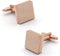 Brushed Square Rose Gold Cufflinks...
