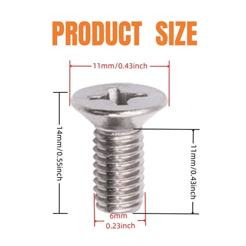 8PCS Brake Disc Rotor Screws?Stainless Steel Retaining Screws for Front and Rear?93600-06014-0H?Compatible with Honda, Acura, Kia Models and Hyund...