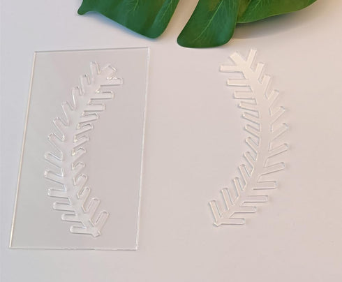 Set of 2 Baseball Print Stencil,Bleached Shirt Stencil, Baseball Acrylic Stencil for T-shirt Stencil,Sublimation Crafting (7'')...