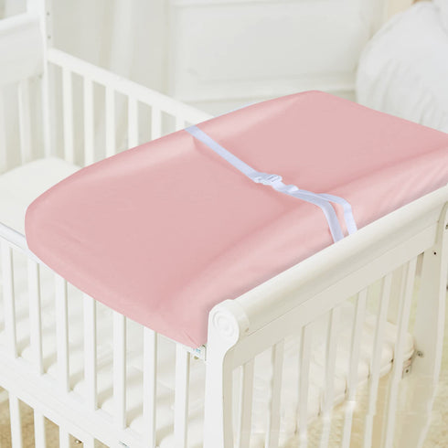 Changing Pad Cover Cotton Pink for Girl, 2 Pack Changing Table Pad Cover Cradle Sheet Soft and Breathable 16" x 32" for Standard Baby Changing Pad...