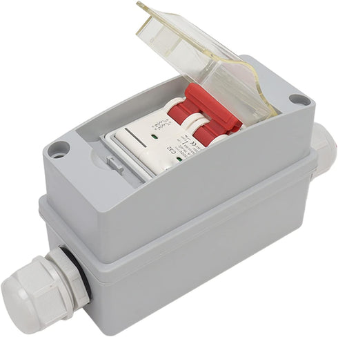 Circuit Breaker MCB 2P DC 500V 32A 1 String Input Output DC Disconnect Switch with IP65 Distribution Box (without Cable)...