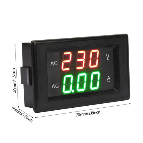 Fafeicy Digital Display AC Voltmeter,YB4835VA AC 500V/50A LED Ampere Meter Voltmeter, 2 Times per Second, Multimeter...