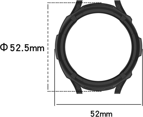 Compatible for Samsung Galaxy Watch 6 Classic 43MM 47MM Case Protective Bumper Cover Case for Galaxy Watch 6 Classic Smartwatch Accessories (47MM,...