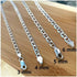 925 Sterling Silver chain 3.5MM, 4.5MM, 5.5MM, 6.5MM, 8MM,9MM,10.5MM,12MM Solid Flat Mariner Link Chain Necklace- Silver Necklace Chain, Men and W...