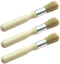 Glue Brush set,3 Pack Professional Narural Wooden Round Glue Wax Brush for Paint Bookblinding Furniture,Super Wax Brush Chalk Paint for Little Pro...