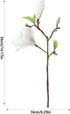 DULRLLY 6Pcs Artificial Magnolia Flowers, Real Touch Magnolia Bouquet for Floral Arrangement, White Silk Magnolia with Leaves for Vases Home Decor...