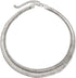 Women's Chunky Striped Flat Snake Collar Necklace Exaggerated Heavy Metal Twisted Torques Necklace...
