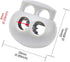 DYZD Plastic Cord Lock End Toggle Double Hole Spring Stopper Fastener Slider Toggles End (White 10PCS)...