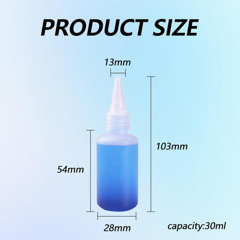 Applicator Bottle 1oz/30ml Needle Tip Squeeze Bottle 3 Pack Precision Applicator Bottle Small Glue Paint Fine Tip with Funnel for Acrylic Painting...