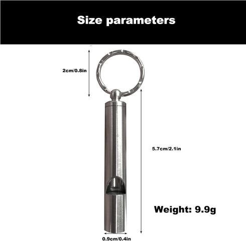 2PCS Mini Stainless Steel Survival Whistle Perfect for Camping, Hiking and Boating Loud Emergency Whistle with Far Distance Rang for Sporting Even...