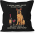 YUESHAREFunny German Shepherd DogLinen Throw Pillow Cover, German Shepherd Dog Mom Lover Gifts for Home Room Bed Sofa Decorations Decor (18 x 18 I...