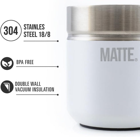 Matte - Mate Gourd/Tea Cup Set, Yerba Mate Gourd Cup (6.5 Ounces) and Bombilla (Yerba Mate Straw). Stainless Steel, Double-Walled, Elegant Design....