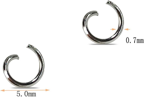 1000 Pcs Silver Plated Jump Rings Split Rings Circle Clasp Connecting Rings Jewelry, Chainmaille Rings Charm Ring Clasp Connector Rings Charm Loop...