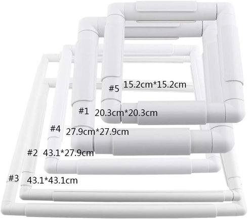 Quilting Frame, Rectangle Plastic Clip Frame for Embroidery Cross Stitch Quilting Needlepoint Tool(27.9 x 27.9cm)...