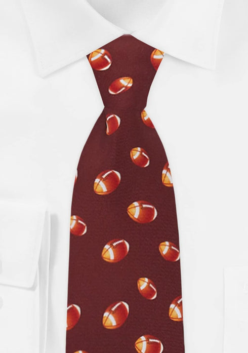 Jacob Alexander Men's Football Flaming on Fire Regular Length Neck Tie - Brown...