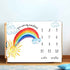 Sunshine Baby Monthly Milestone Blanket for Baby Boy and Girl, Rainbow Month Blanket for Baby Pictures Personalized, Includes Wreath and Frame Lar...