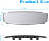 Ajxn 12" Large Rear View Mirror, Anti-glare Panoramic Rearview Mirror, Universal Wide Angle Rear View Mirror, Interior Clip On Rear View Mirror fo...