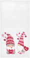 Cute Gnome Heart XOXO Hand Towels 16x30 in Romantic Love Elf Bathroom Towel Ultra Soft Absorbent Small Bath Towel Kitchen Dish Guest Towel Mother'...