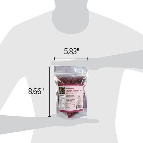 Unsweetened Dried Cranberries | No Added Sugar, Juice or Oils | Canadian Grown | 1g Natural Sugar Per Serving | More Berries Per Ounce Than Sweete...