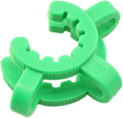 8PCS Laboratory Plastic Tube Clamp 19mm Green Ground Glass Joint Frosted Joint Standard Conical Interface Clamp Suitable for Any Scientific or Hom...