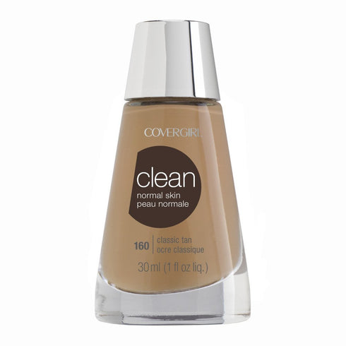 COVERGIRL Clean Liquid Makeup, Classic Tan (W) 160, 1.0-Ounce Bottles (Pack of 2)...