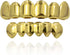 TOPGRILLZ Grills for Your Teeth Gold Grillz 18K Gold Plated Rapper Costume Grillz Teeth for Men and Women Hip Hop Polished 6 teeth Extra Silicon M...