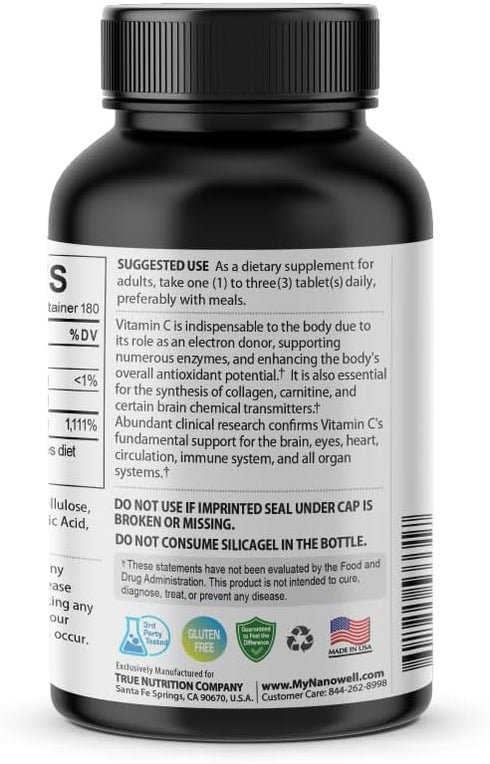 Acerola Cherry Vitamin C 1000mg, Immune Support - 180 Tablets X 1 Bottle (180 Count)...
