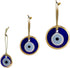 Gold Gilt Handmade Evil Eye Glass Charm Decorative Turkish - Greek - Jewish - Christian Christmas Ornament (1.5"-2"-2.7" Set of Three)...