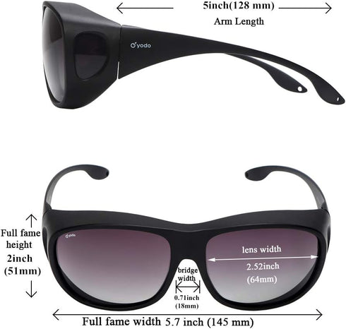 yodo Fit Over Glasses Sunglasses with Polarized Lenses for Men and Women...