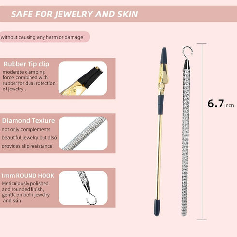 2 Pcs Bracelet Helper Tool, Bracelet Helper Tool Hook, Wearing Tool Aid Assistance, Metal Bracelet Helper Tool for Necklace Bracelet Watch Clasps ...