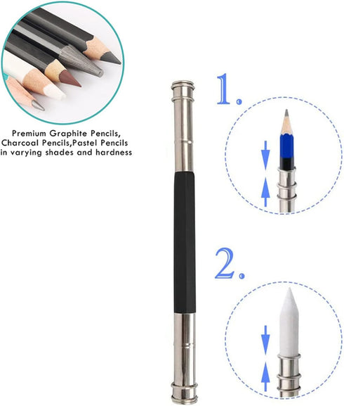 Blending Stump, 15 Pack has Art Eraser Extender Sandpaper, Paper Blending Stumps for Drawing Shading Pencils for Sketching, Blending Pencil, Blend...