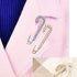 4 Pieces Brooch Pins Sweater Shawl Clips BlingBling Faux Crystal and Pearl Brooches for Women Girls 2 Styles...