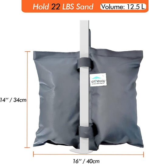 Sand Bags for Canopy Tent, Heavy Duty Weights Sandbags, 4pcs-Pack (Grey)...